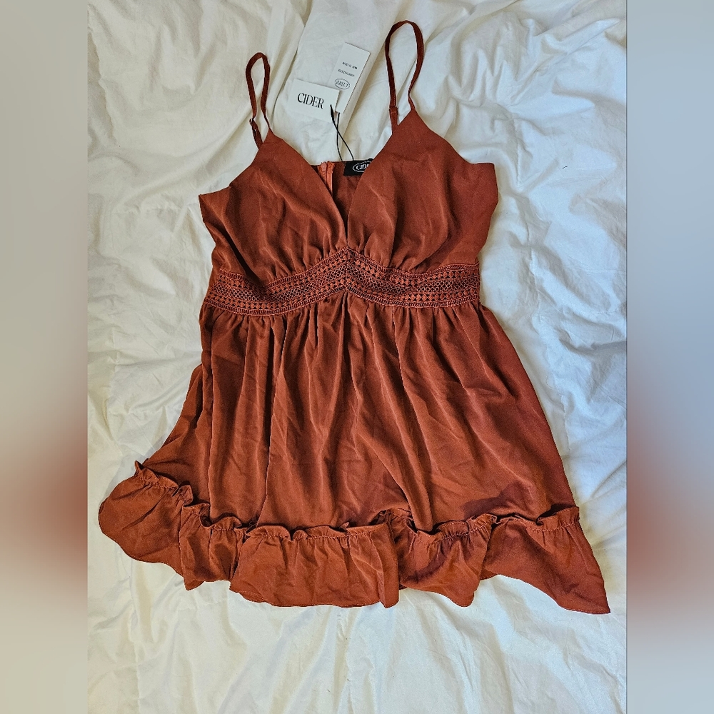 Cider Burnt Orange Dress - Large
